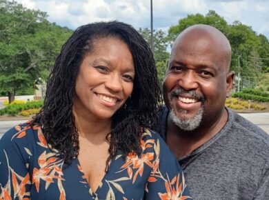 LaShon Hill and Kevin Hill posing for a picture together, without the kids.